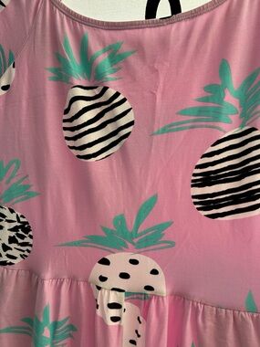 Ava Sky Pink Pineapple Print Romper